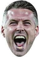 Rob Edwards Wolves Face Mask – Wolverhampton Wanderers Manager Celebrity Card Mask – Celebrity Mask for Stag Do, Hen Night, Fancy Dress & Costume Parties – Funny Adult Card Mask