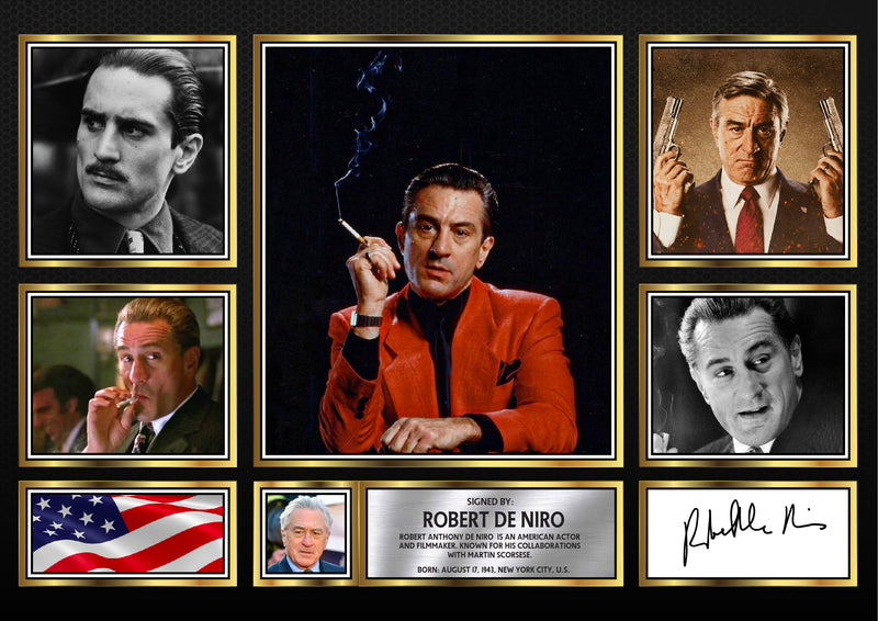 Robert De Niro - Signed Autographed Movie Star Print