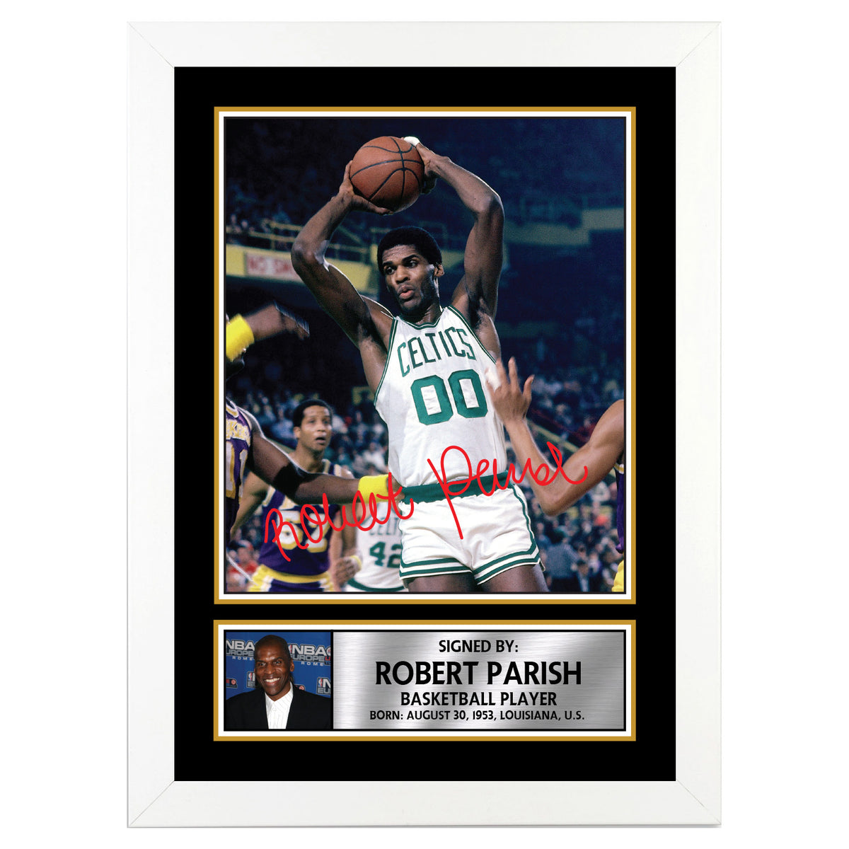 Robert Parish M095 Basketball Player Printed Signature Poster Print Gift