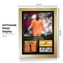 Robert Sánchez Printed Signed Poster – Chelsea FC & Spain Goalkeeper Tribute Wall Art with Jersey & Bio Plaque – Premier League Football Memorabilia for Fans & Collectors