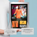 Robert Sánchez Printed Signed Poster – Chelsea FC & Spain Goalkeeper Tribute Wall Art with Jersey & Bio Plaque – Premier League Football Memorabilia for Fans & Collectors