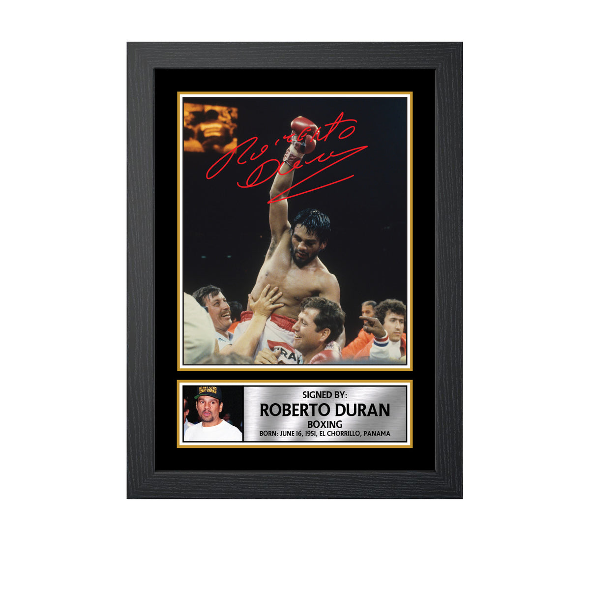 Roberto Duran M775 Boxing Printed Signature Poster Print Gift