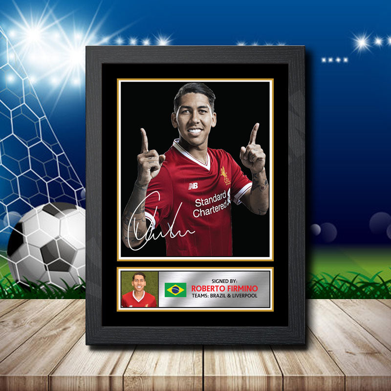 Roberto Firmino Printed Signature Footballers Star Poster Print Framed Wall Art Gift – Roberto Firmino Printed Signature Footballers Star Poster Print