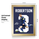 Andrew Robertson Signed Poster Print – Scotland National Team Captain Tribute Wall Art with Signature & Jersey Number 3 – Legendary Left-Back Memorabilia for Football Fans & Collectors