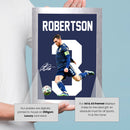 Andrew Robertson Signed Poster Print – Scotland National Team Captain Tribute Wall Art with Signature & Jersey Number 3 – Legendary Left-Back Memorabilia for Football Fans & Collectors