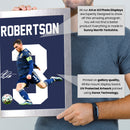 Andrew Robertson Signed Poster Print – Scotland National Team Captain Tribute Wall Art with Signature & Jersey Number 3 – Legendary Left-Back Memorabilia for Football Fans & Collectors
