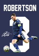 Andrew Robertson Signed Poster Print – Scotland National Team Captain Tribute Wall Art with Signature & Jersey Number 3 – Legendary Left-Back Memorabilia for Football Fans & Collectors