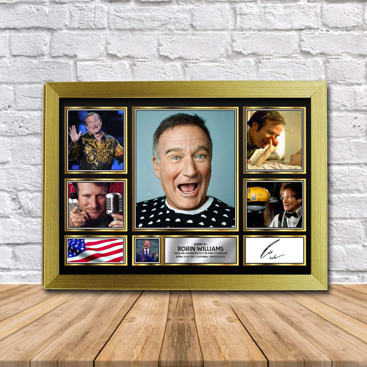 Robin Williams Movie Gift Framed Printed Signature Star Poster Print Wall Art Gift – Robin Williams Movie Gift Framed Printed Signature Star Poster Print Wall Art