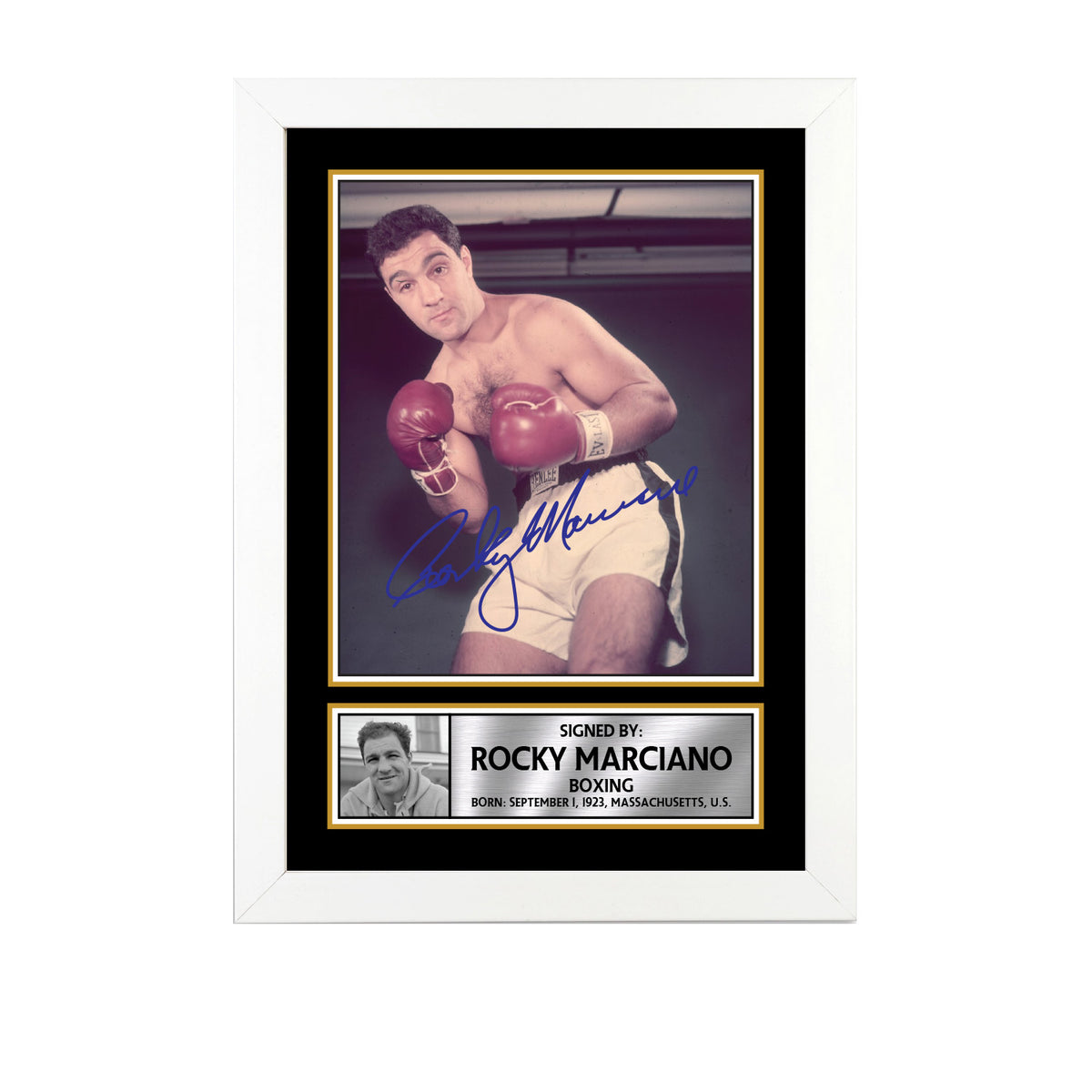 Rocky Marciano M778 Boxing Printed Signature Poster Print Gift
