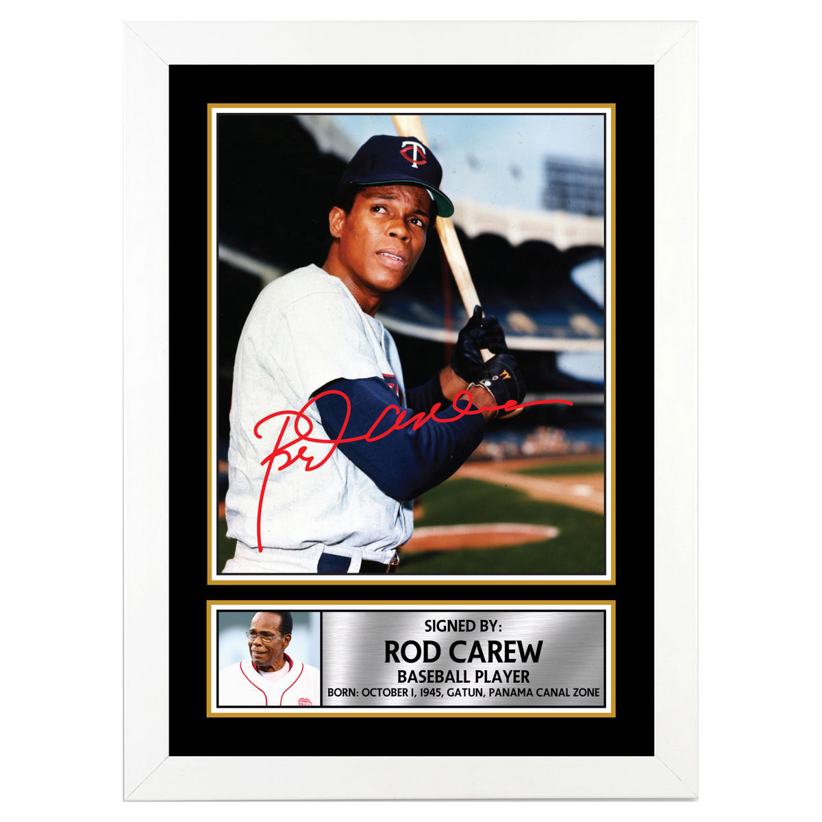 Rod Carew Baseball Player Printed Signature Poster Print Gift