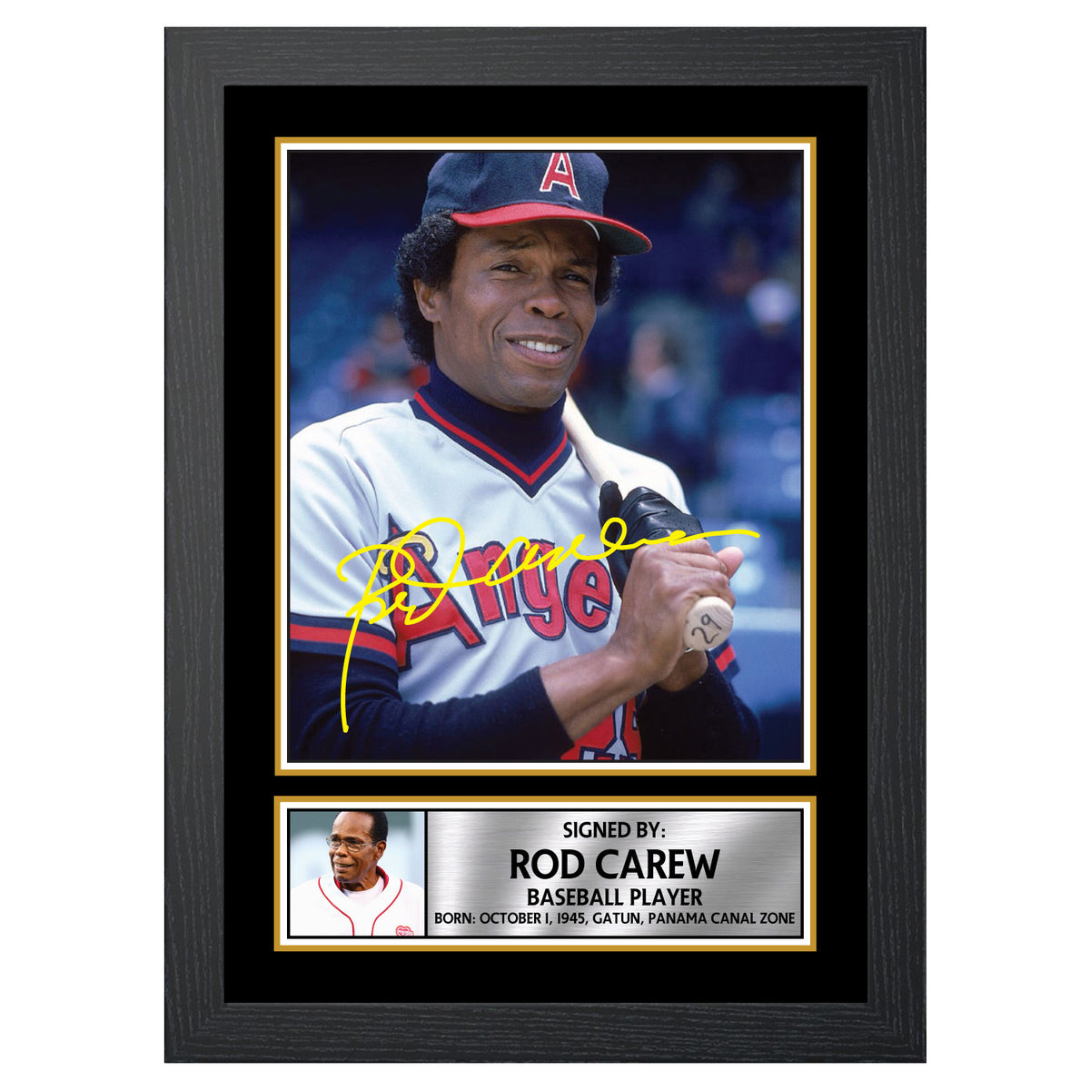 Rod Carew 2 Baseball Player Printed Signature Poster Print Gift