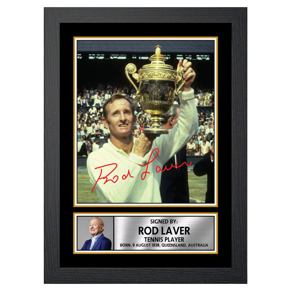 Rod Laver M629 Tennis Player Printed Signature Poster Print Gift