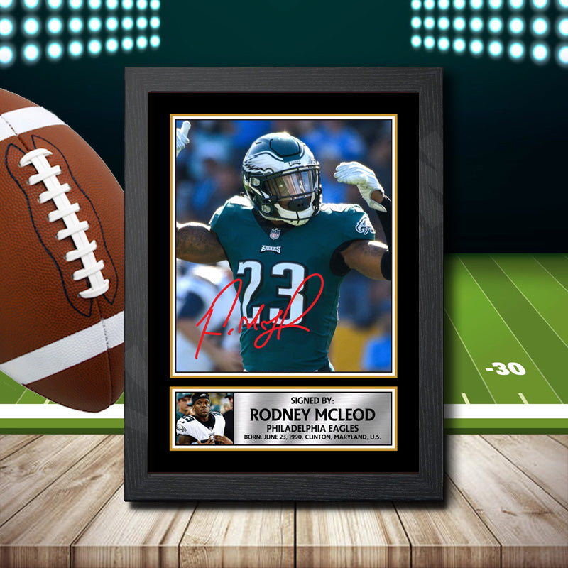 Rodney Mcleod – Printed Signature NFL Star Print – Rodney Mcleod