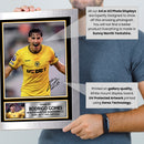 Rodrigo Gomes Signed Autograph Poster Print – Wolverhampton Wanderers F.C. – Portugal Football Memorabilia – Gift for Fans & Collectors
