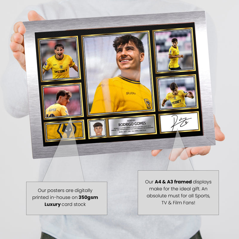 Rodrigo Gomes Limited Edition Signed Football Poster Print