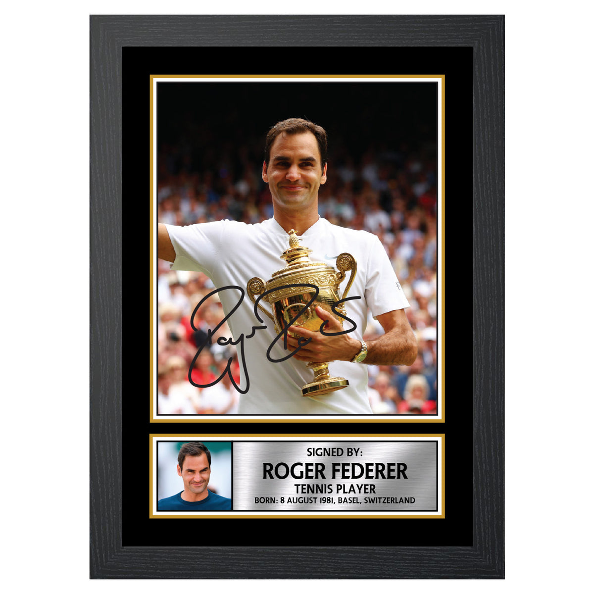 Roger Federer M631 Tennis Player Printed Signature Poster Print Gift