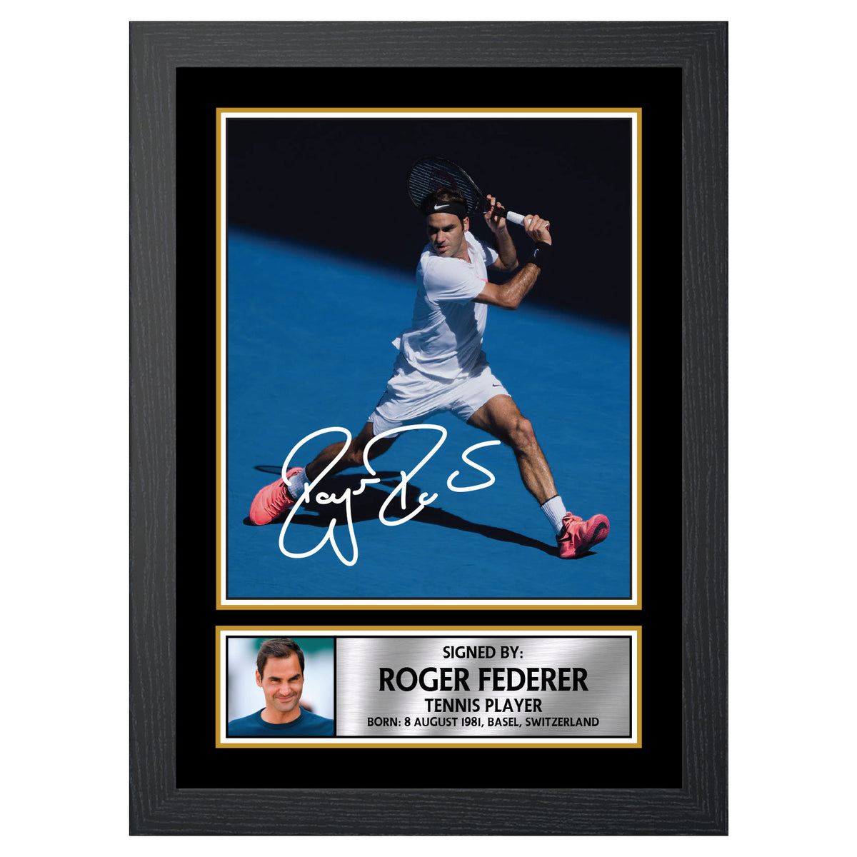 Roger Federer M632 Tennis Player Printed Signature Poster Print Gift