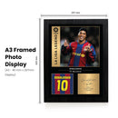 Ronaldinho Signed Poster Print – FC Barcelona La Liga Legend Wall Art with Signature & Jersey Number – Brazil Forward Memorabilia for Fans & Collectors