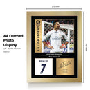 Cristiano Ronaldo Signed Poster Print – Real Madrid CF La Liga Legend Wall Art with Signature & Jersey Number – Portugal Forward Memorabilia for Fans & Collectors