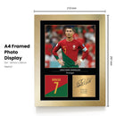 Cristiano Ronaldo Signed Poster Print – Portugal National Team Tribute Wall Art with Signature & Jersey Number – Al-Nassr Forward Memorabilia for Fans & Collectors