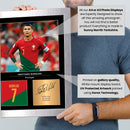 Cristiano Ronaldo Signed Poster Print – Portugal National Team Tribute Wall Art with Signature & Jersey Number – Al-Nassr Forward Memorabilia for Fans & Collectors