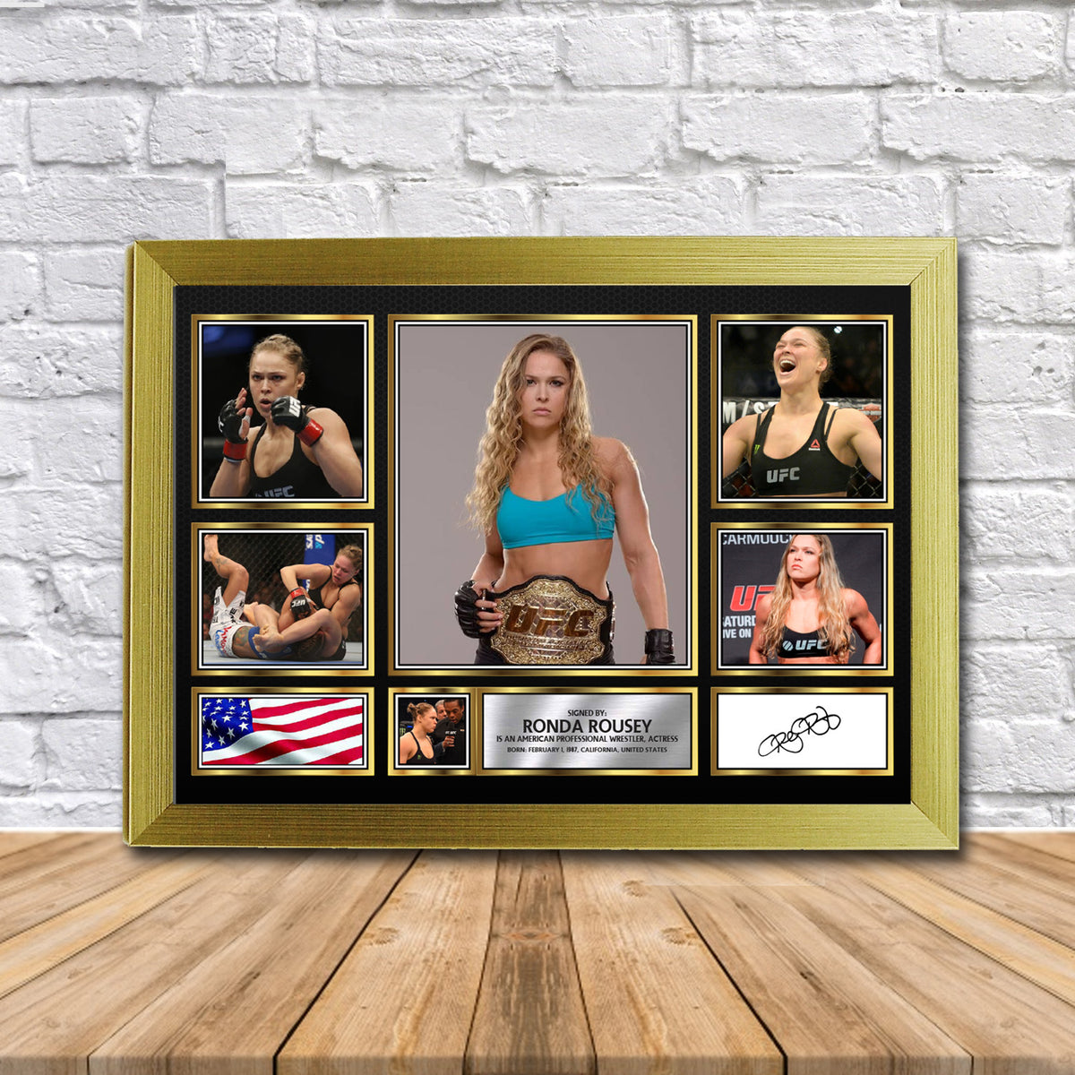 Ronda Rousey (2) WWE Wrestling Gift Framed Printed Signature Star Poster Print Wall Art Gift – Ronda Rousey WWE Wrestling Gift Framed Printed Signature Star Poster Print Wall