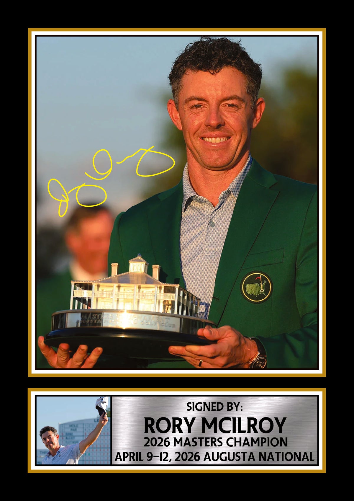 Rory McIlroy 2026 Masters Champion Printed Signature Poster Print – Augusta National Golf Victory Portrait – Style Wall Art – Rory McIlroy 2026 Masters Champion Printed Signature Poster Print