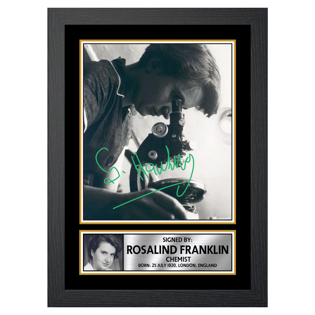 Rosalind Elsie Franklin M451 Scientist Printed Signature Poster Print Gift