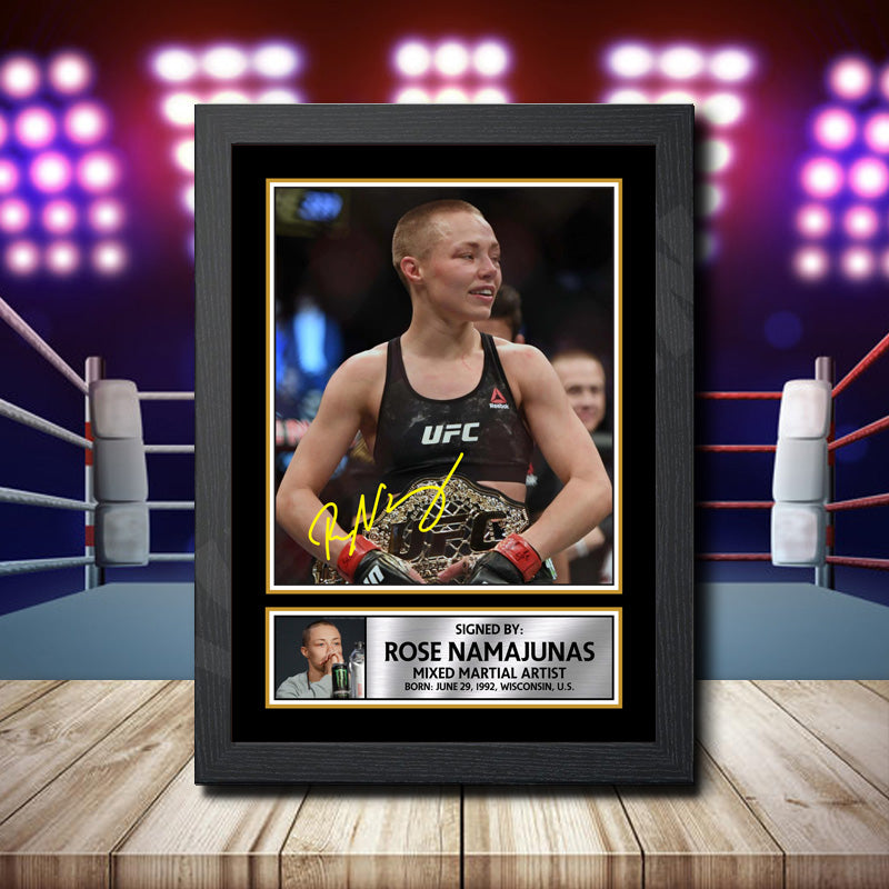 Rose Namajunas Printed Signature Ufc Star Poster Print Framed Wall Art Gift – Rose Namajunas Printed Signature Ufc Star Poster Print