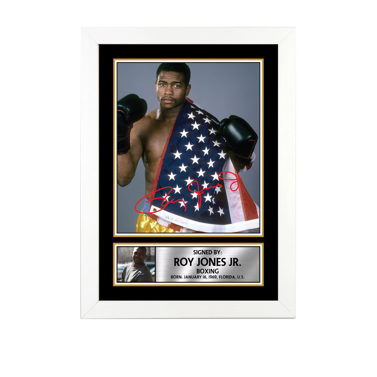 Roy Jones M780 Boxing Printed Signature Poster Print Gift