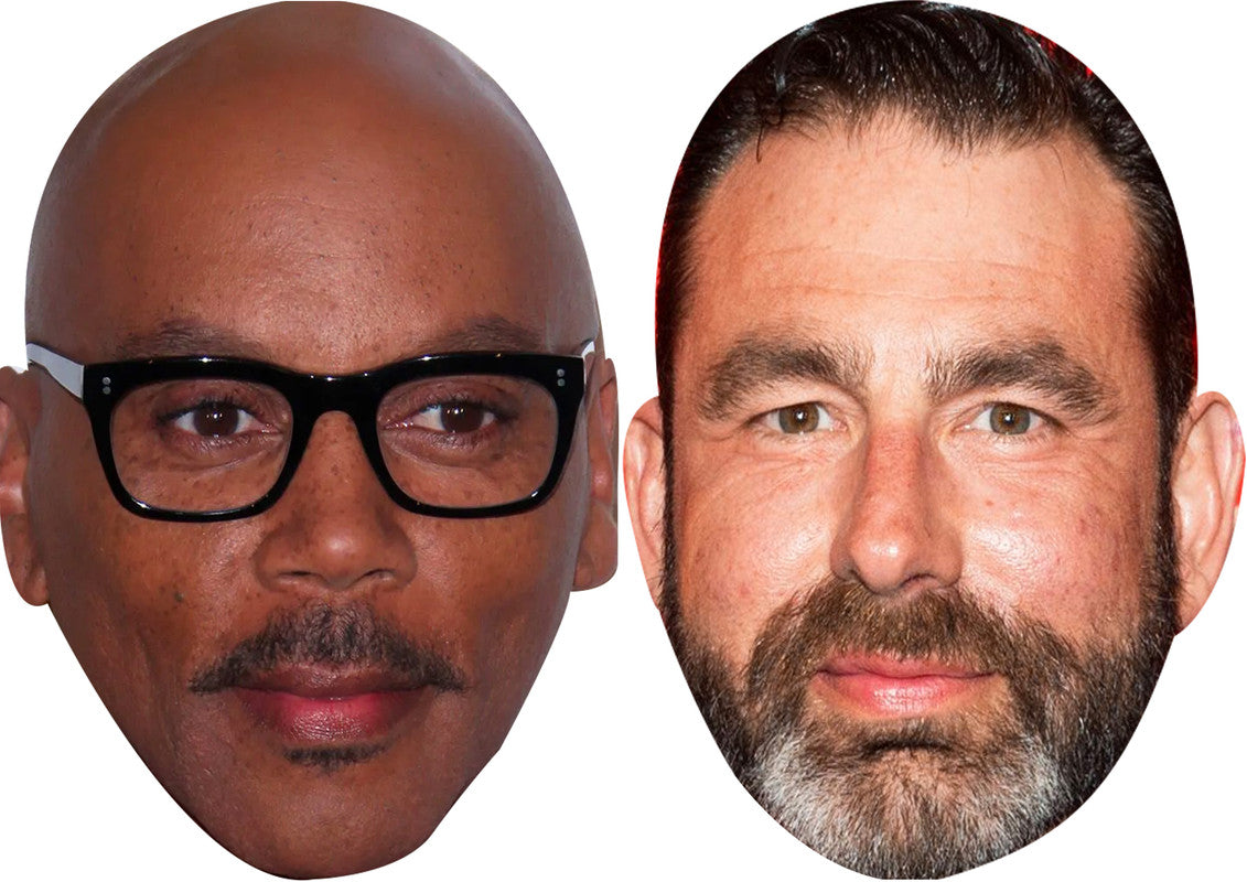 RuPaul and Georges LeBar Celebrity Couple Face Mask Fancy Dress - High-Quality Cardboard Masks for Any Occasion – RuPaul and Georges LeBar Couple Face Mask