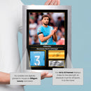 Rúben Dias Printed Signed Poster – Manchester City FC & Portugal Defender Tribute Wall Art with Jersey & Bio Plaque – Premier League Football Memorabilia for Fans & Collectors