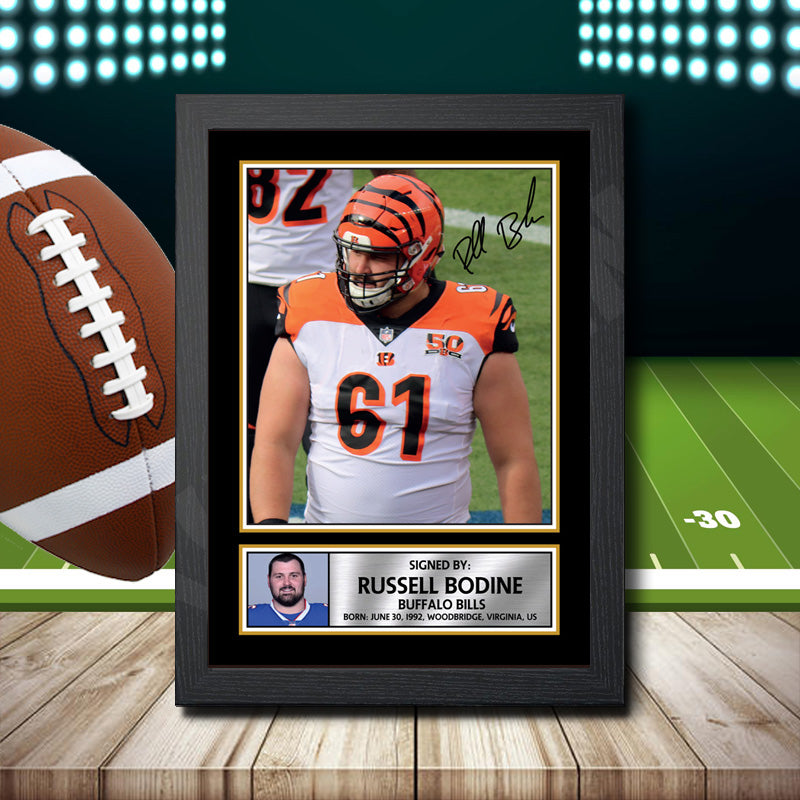 Russell Bodine 1 Printed Signature NFL Star Poster Print Framed Wall Art Gift – Russell Bodine 1 Printed Signature NFL Star Poster Print