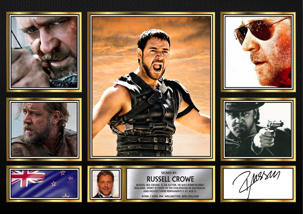 Russell Crowe – Printed Signature Television Star Print