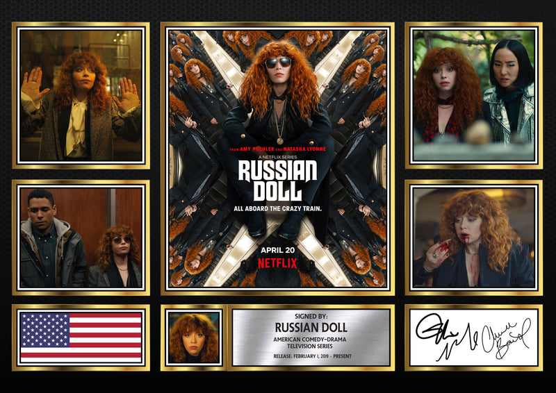 Russian Doll Netflix Shows Framed Autographed Print - Limited Edition Autograph Fan Gift – Collectible Memorabilia Merchandise