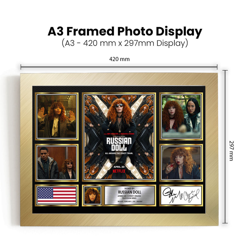 Russian Doll Netflix Shows Framed Autographed Print - Limited Edition Autograph Fan Gift – Collectible Memorabilia Merchandise