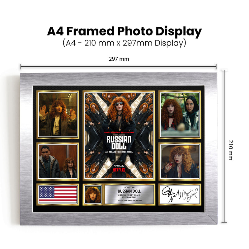 Russian Doll Netflix Shows Framed Autographed Print - Limited Edition Autograph Fan Gift – Collectible Memorabilia Merchandise