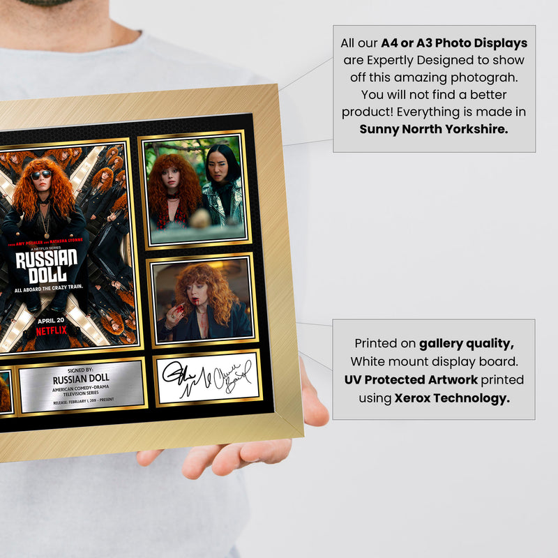 Russian Doll Netflix Shows Framed Autographed Print - Limited Edition Autograph Fan Gift – Collectible Memorabilia Merchandise