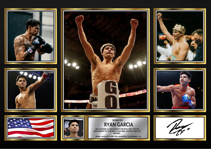 Ryan Garcia top boxer Autographed Print Landscape