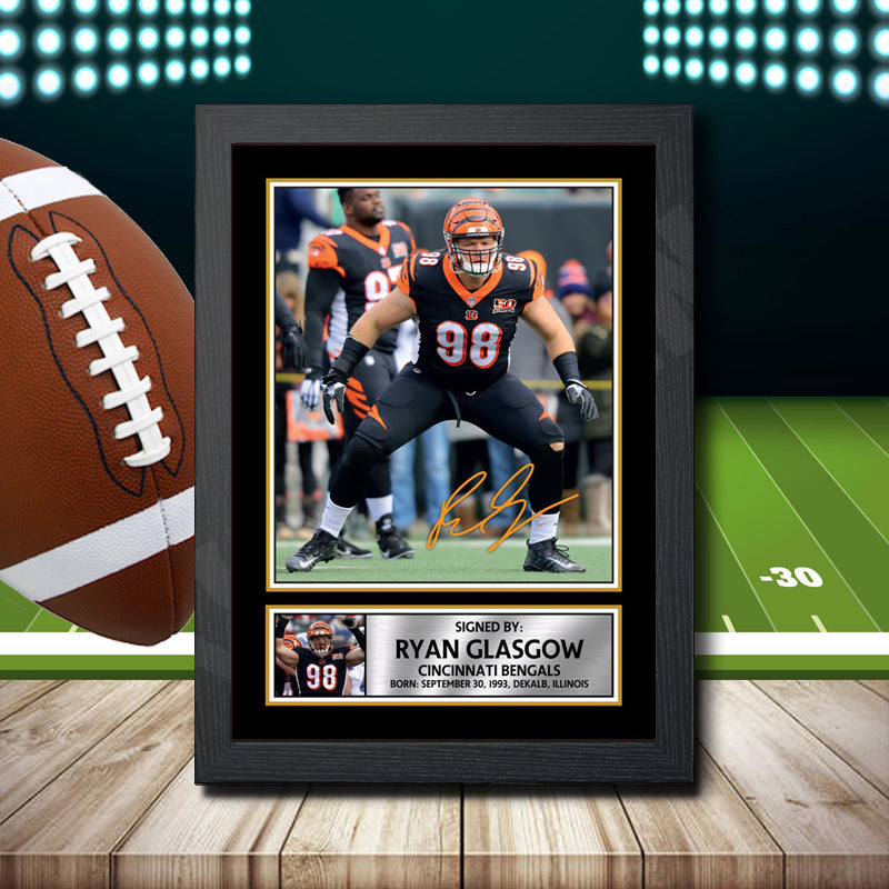 Ryan Glasgow Printed Signature NFL Star Poster Print Framed Wall Art Gift – Ryan Glasgow Printed Signature NFL Star Poster Print