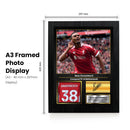 Ryan Gravenberch Printed Signed Poster – Liverpool FC & Netherlands Midfielder Tribute Wall Art with Jersey & Bio Plaque – Premier League Football Memorabilia for Fans & Collectors