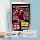 Ryan Gravenberch Printed Signed Poster – Liverpool FC & Netherlands Midfielder Tribute Wall Art with Jersey & Bio Plaque – Premier League Football Memorabilia for Fans & Collectors