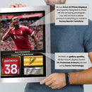 Ryan Gravenberch Printed Signed Poster – Liverpool FC & Netherlands Midfielder Tribute Wall Art with Jersey & Bio Plaque – Premier League Football Memorabilia for Fans & Collectors