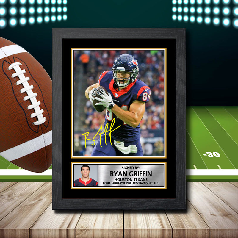 Ryan Griffin Printed Signature NFL Star Poster Print Framed Wall Art Gift – Ryan Griffin Printed Signature NFL Star Poster Print
