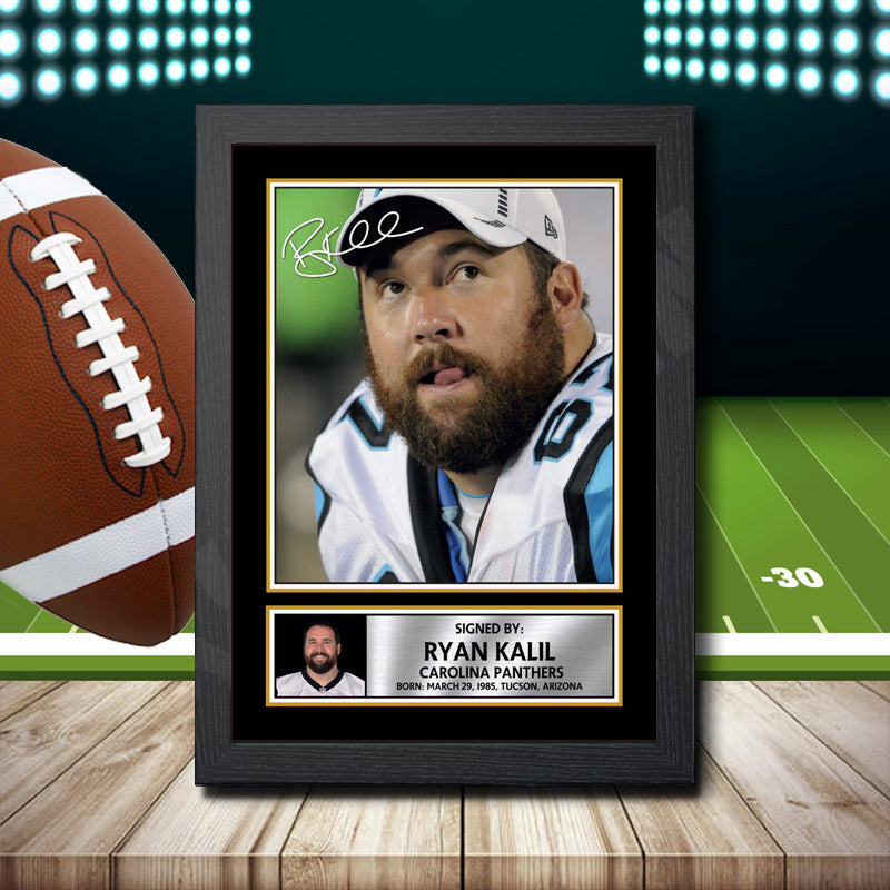 Ryan Kalil 2 Printed Signature NFL Star Poster Print Framed Wall Art Gift – Ryan Kalil 2 Printed Signature NFL Star Poster Print