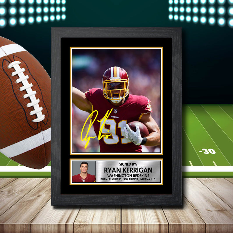 Ryan Kerrigan 2 Printed Signature NFL Star Poster Print Framed Wall Art Gift – Ryan Kerrigan 2 Printed Signature NFL Star Poster Print