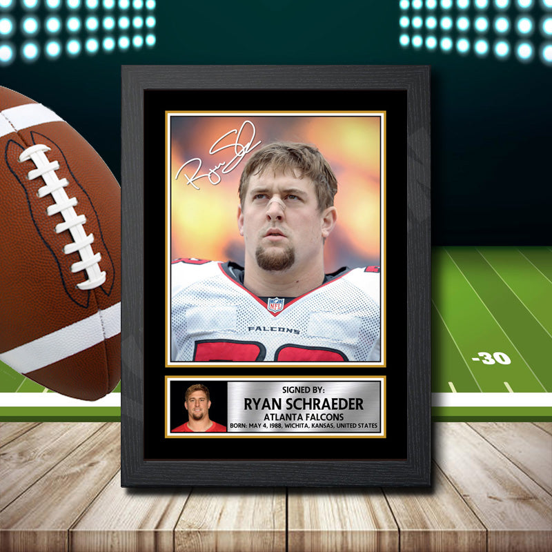 Ryan Schraeder 1 Printed Signature NFL Star Poster Print Framed Wall Art Gift – Ryan Schraeder 1 Printed Signature NFL Star Poster Print
