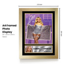 Sabrina Carpenter Printed Signed Poster Print – Pop Star Stage Performance Wall Art – Autograph Style Music Memorabilia Collectible