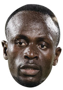 Sadio Mané Face Mask – Senegal Footballer Inspired Card Face Mask, Football Fan Party Accessory, Sports Fancy Dress Prop, Supporter Gift