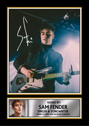Sam Fender Printed Signed Poster Print – Live Guitar Performance Portrait Wall Art – Indie Rock Music Memorabilia Décor